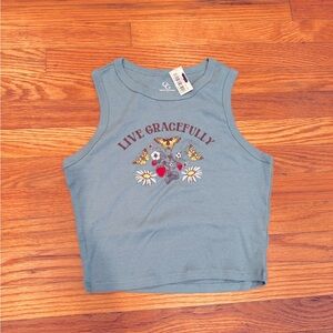 Live Gracefully Green Tank Top